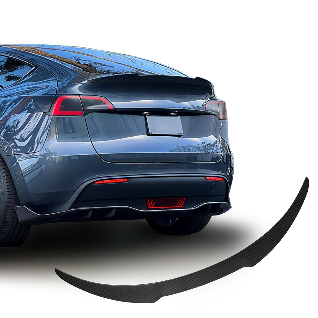DSI - Spoiler for Tesla Model 3 2016-2022 Wing Rear Spoiler Trunk Tail Rear Trunk Lid,M4 Style Matte Carbon Fiber Style Performance,Model 3 Accessories