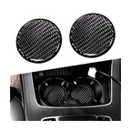 DSI - Car Cup Holder Coaster, 2 PCS Carbon Fiber Non-Slip Embedded Coasters, Universal 2.75 Inch Cup Holder Insert Coaster Pad, Sports Racing Durable Drink Mat, Car Interior Accessories
