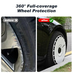 DSI - 19 Inch Wheel Covers for Tesla Model Y Juniper Crossflow Wheels 2025, Centers Lock Installation Rim Protector, Full Coverage Hubcaps Exterior Accessories (White Ring, 4 PCS)