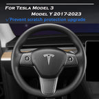 DSI - Steering Wheel Trim Cover for Tesla Model 3/Y, Interior Accessories Compatible with Tesla Model 3 Model Y (A-Matt Carbon Fiber Pattern)