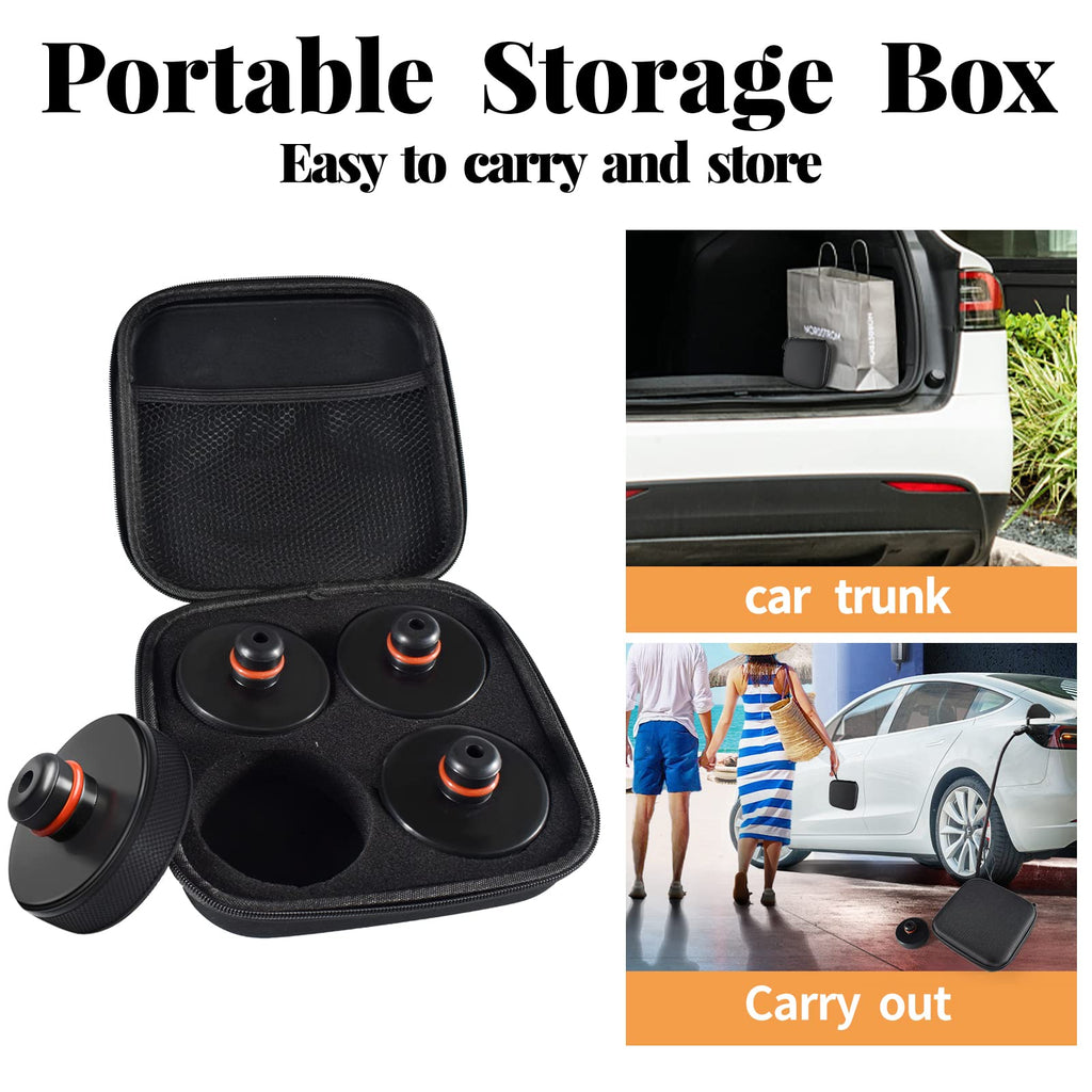 DSI - Lifting Jack Pad for Tesla Model 3/S/X/Y, 4 Pucks with Storage Case, Accessories for Tesla Vehicles 2013 to 2026