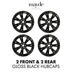 DSI - 19-Inch Wheel Covers fits 2020-2024 Tesla Model Y Rims, Replacement Hub Caps (Set of 4, Gloss Black)