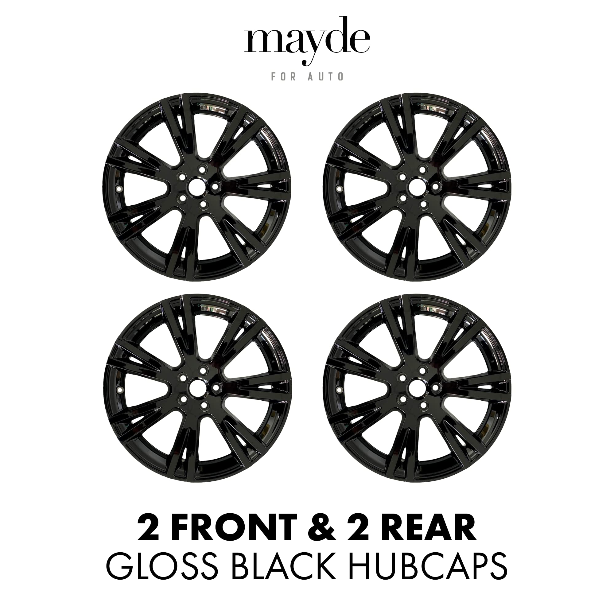 DSI - 19-Inch Wheel Covers fits 2020-2024 Tesla Model Y Rims, Replacement Hub Caps (Set of 4, Gloss Black)