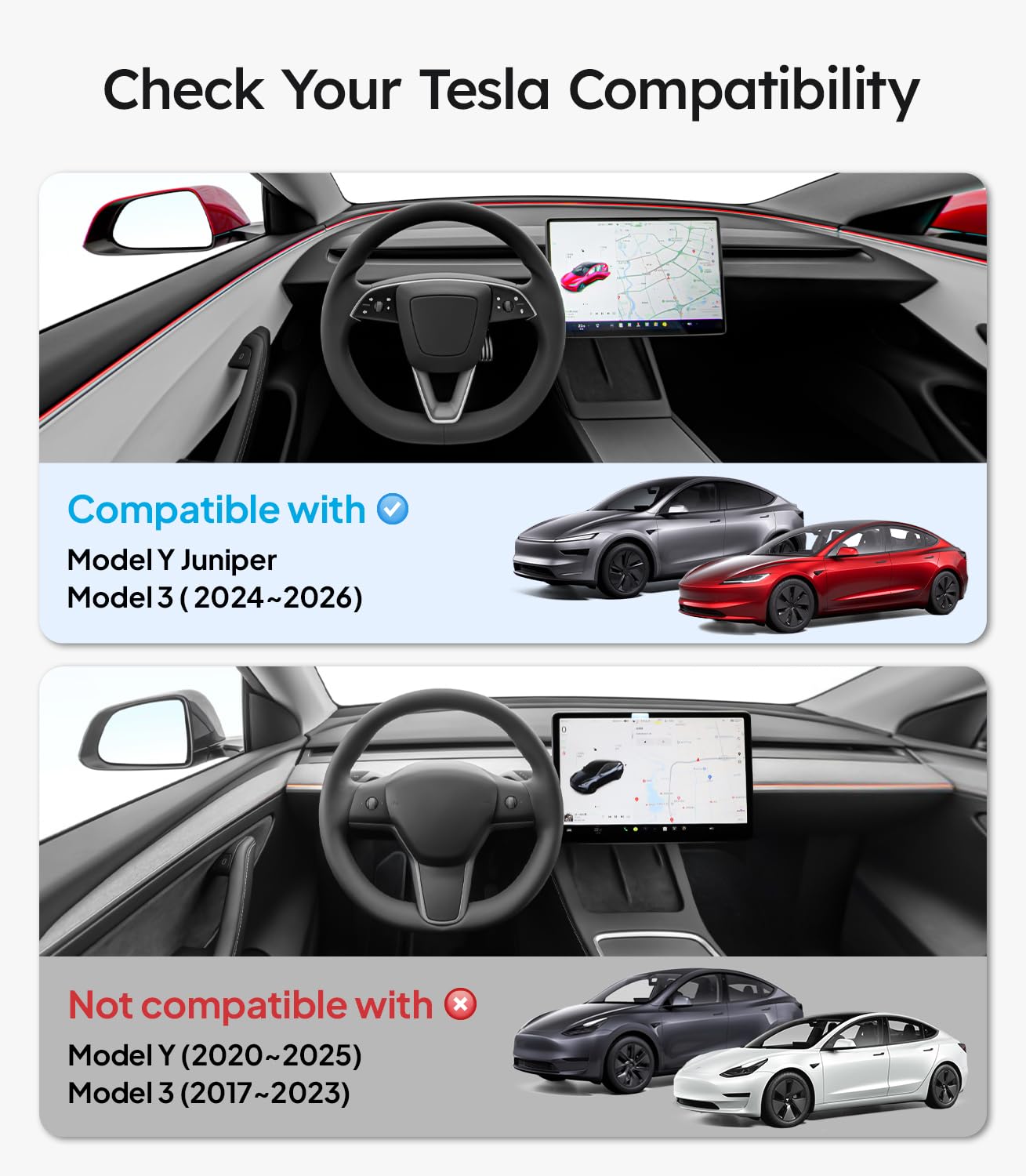 DSI - Tesla New Model Y Juniper & Model 3 Highland Screen Protector Matte [No Glare & Fingerprint] Model 3 (2024~2026)/New Model Y Juniper Accessories, Tempered Glass Protector with Alignment Kit
