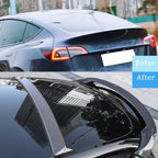 DSI - Rear Spoiler Wings for Tesla Model Y 2020 2021 2022 Rear Trunk Roof Spoiler Wing Lip (Carbon Fiber Print)