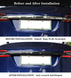 DSI - Rear Tailgate Trunk Lid Garnish Trim for Tesla Model X 2018-2020 Car Exterior Accessories ABS Imitation Carbon Fiber Outer Decoration