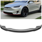 DSI - 3Pcs Front Bumper Lip Compatible with 2016-2020 Tesla Model X 4-Door MX Style Under Chin Spoiler Splitter Bumper Valance Diffuser Protector Air Dams Body Kit Carbon Fiber Color