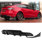  DSI - Rear Bumper Diffuser Lip for Tesla Model 3 2017-2023 Performance Style ABS Rear Bumper Molding Protector Lip (Glossy Black)