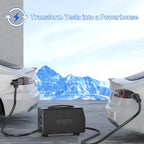 DSI - 3Kwh EV Discharger V2L Adapter Discharge Gun Compatible with Tesla Model 3/Y/S/X After May 2019 NACS Standard Battery Protection 120V/240V Output LCD Display Outdoor Camping Emergency