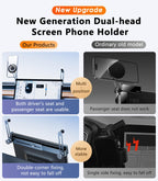 DSI - Dual Head Tesla Phone Mount Model Y/3 2026 2025 2024 2023 2022 2021, [Magnetic/Clip] Car Accessories for Tesla Screen Phone Holder Stand, (Fits Tesla Model Y(Juniper) / 3(Highland))