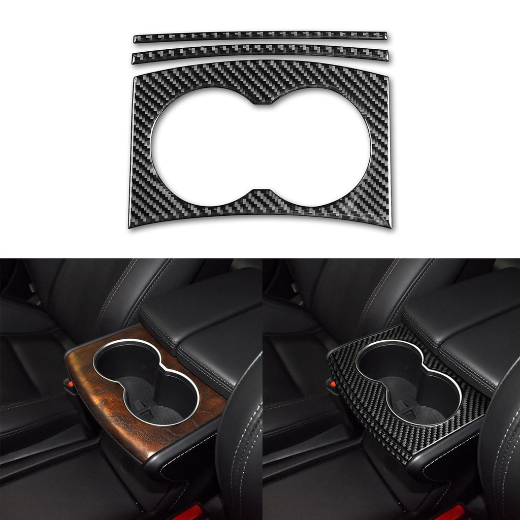 DSI - Carbon Fiber Car Center Console Panel Decoration Trim Sticker Auto Interior Accessories Compatible with Tesla Model X 2016-2020 Model S 2012 2013 2014 2015 2016 2017 2018 2019 2020 Black