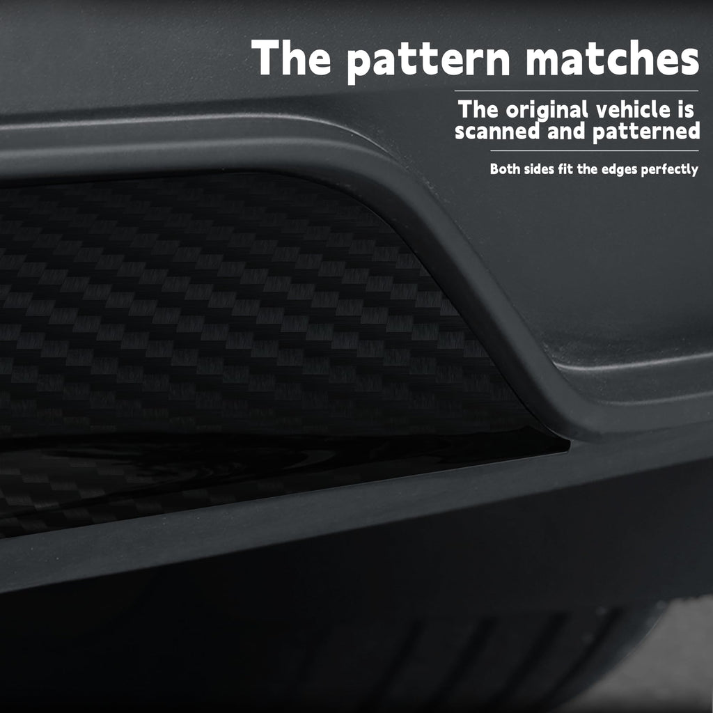 DSI - Rear Diffuser for Telsa Model Y Juniper 2025-2026 Without Drilling，Trunk Decoration Accessories Model Y Juniper Rear Bumper Molding Protector Lip Made of PP Material (Matte Carbon Fiber)