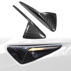DSI - FITS Tesla Model 3/Y HW3.0 Turn Signal Side Camera Protection Cover Decoration Accessories fit for 2017-2023 Tesla Model 3 and 2020-2023.6 Tesla Model Y (Glossy Carbon Fiber Pattern)