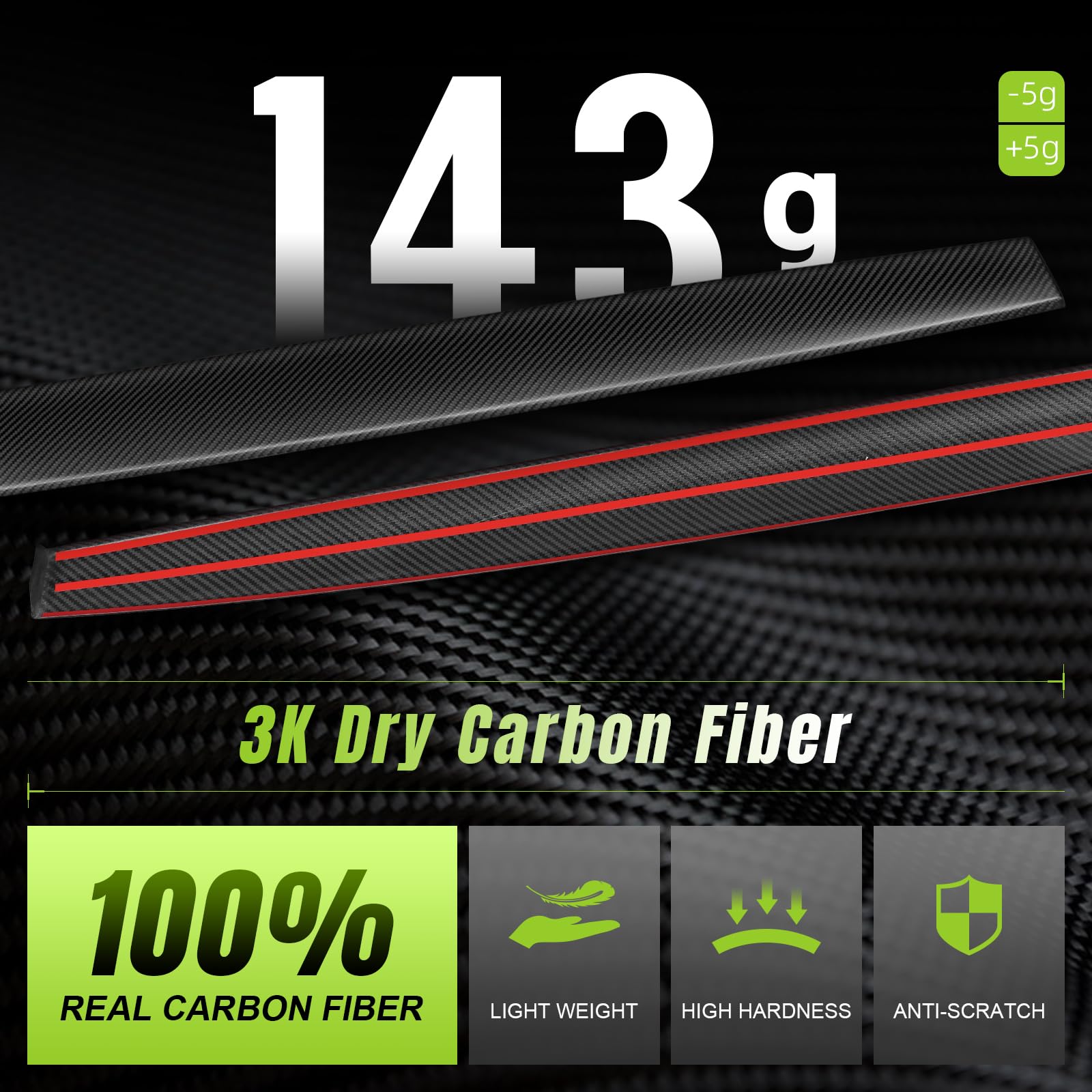 DSI - Dashboard Cover Trim REAL Carbon Fiber for After 2023.5 Tesla Model 3&Y Dashboard Wrap - Dry Carbon Fiber Interior Decoration Compatible with Tesla Model 3&Y (Matte)