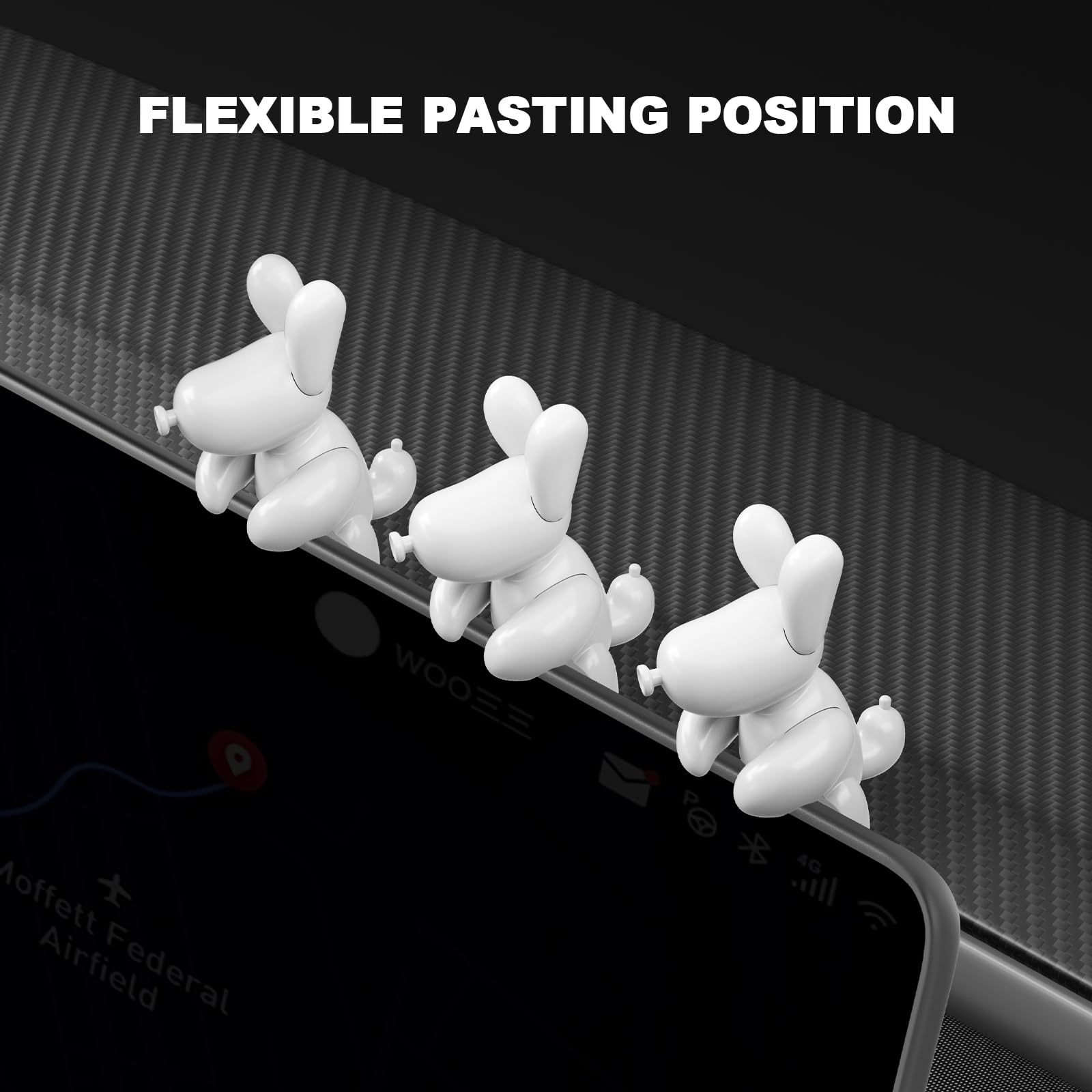 DSI - FITS Tesla Model Y 2026 Dog Mode Mini Screen Decoration Ornament Funny Decors Compatible with 2017-2026 Tesla Model 3 and New Model Y Juniper Interior Accessories (Gift Box)