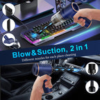 DSI - Handheld Car Vacuum Cleaner, 9000Pa Vacuum Cleaner and Air Duster, 120W High Power Hand Held Vacuum with LED Light and Multi-Nozzles for Car, Home, Office, Pet
