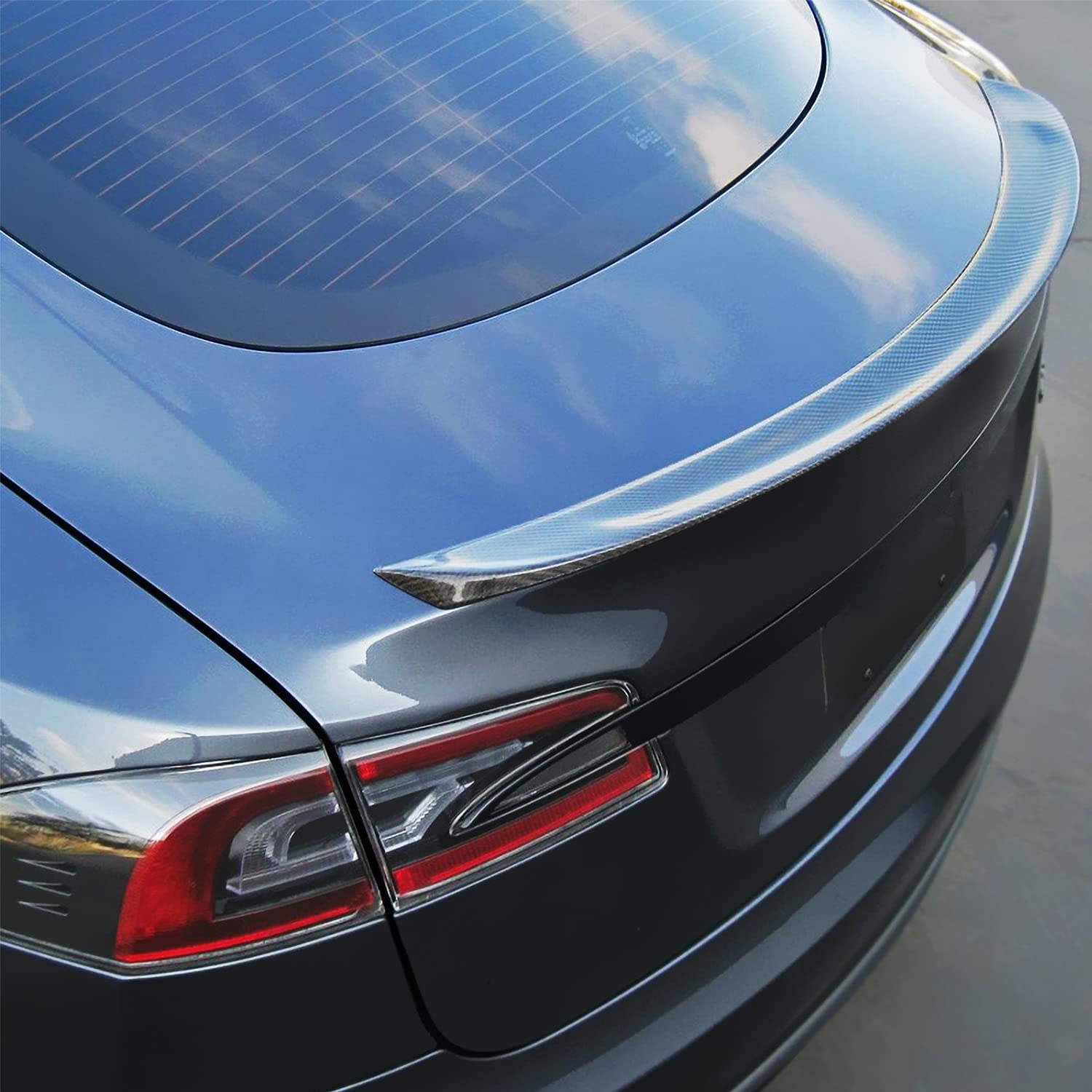 DSI - Carbon Fiber Factory Style Rear Trunk Spoiler Compatible with 2012-2018 Tesla Model S Models