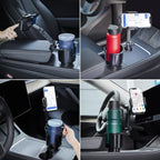 DSI - Car Cup Holder Expander Adjustable Base with Phone Mount 360° Rotation Cup Holder Cell Phone Holder for Car Compatible with iPhone All Smartphones