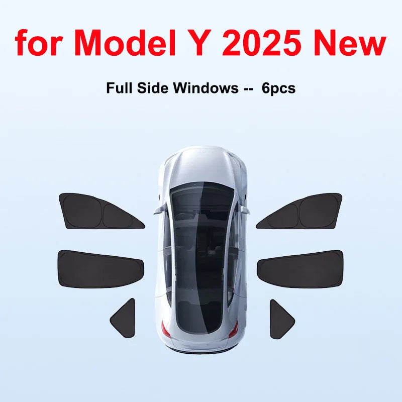 DSI - Tesla Model Y Juniper 2025 2026 Launch Sun Shade Front Rear Side Window Sunshade Windshield Sun Outdoor Camping Accessories