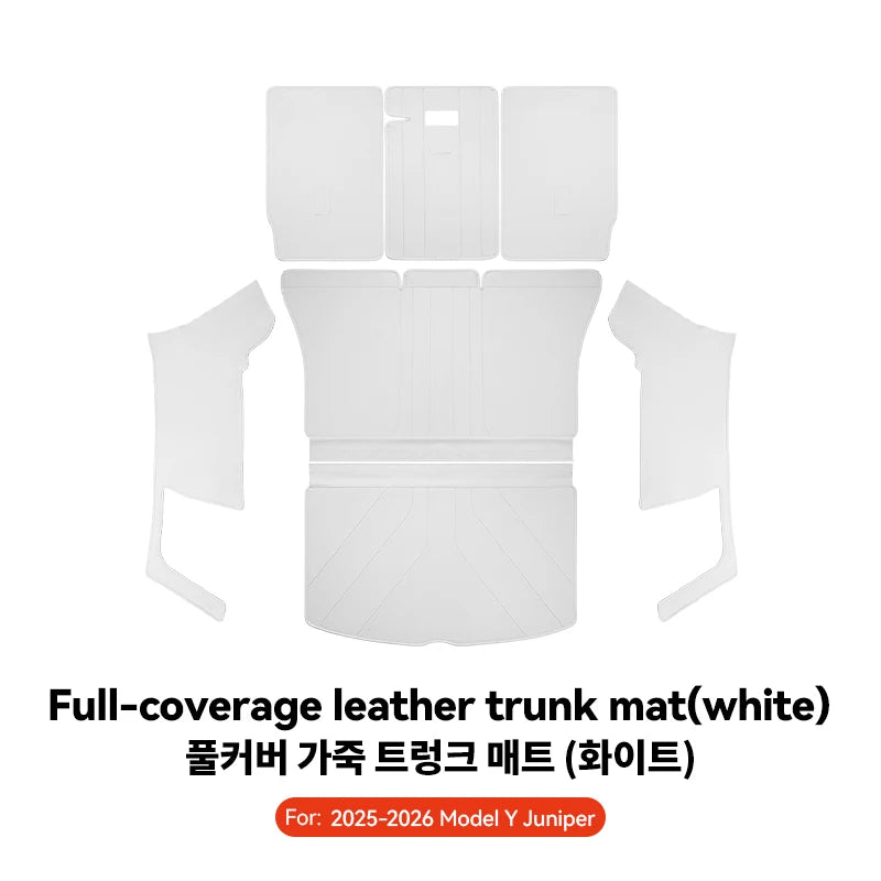 DSI - Trunk Mats - FIT Tesla Model Y Juniper 2021-2026 Leather  Fully Surrounded Waterproof Non-Slip Liner Custom Floor Mat Accessorie