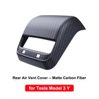 DSI - Carbon Fiber Center Console Wrap - FITS Tesla Model Y 3 2023 ABS  Cover Kit Dashboard Armrest Door Side Trim Sticker Accessories