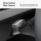 DSI - Carbon Fiber Gear Shift Cover - FITS Tesla Model Y 2025 Juniper Carbon Fiber Gear Shift Cover ABS Steering Lever Handle Protection Shifter Shell Car Decor