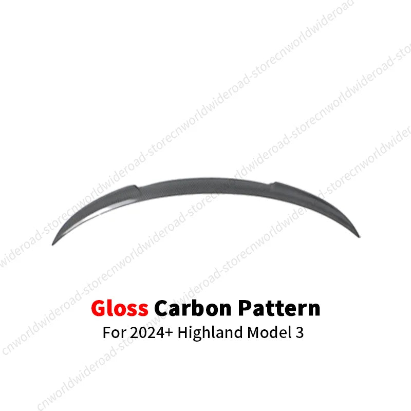 DSI - Rear Trunk Lid Spoiler Wing For Tesla Model Y 3 Highland Model 3 Spoiler Tail Wing  Black and Carbon Fiber Pattern Body Kit
