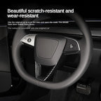 DSI - Steering Wheel Patch FITS Tesla Model 3 Y YL Juniper Highland 2025 2026 U-shaped Protective Cover Trim Sticker ABS Carbon Fiber