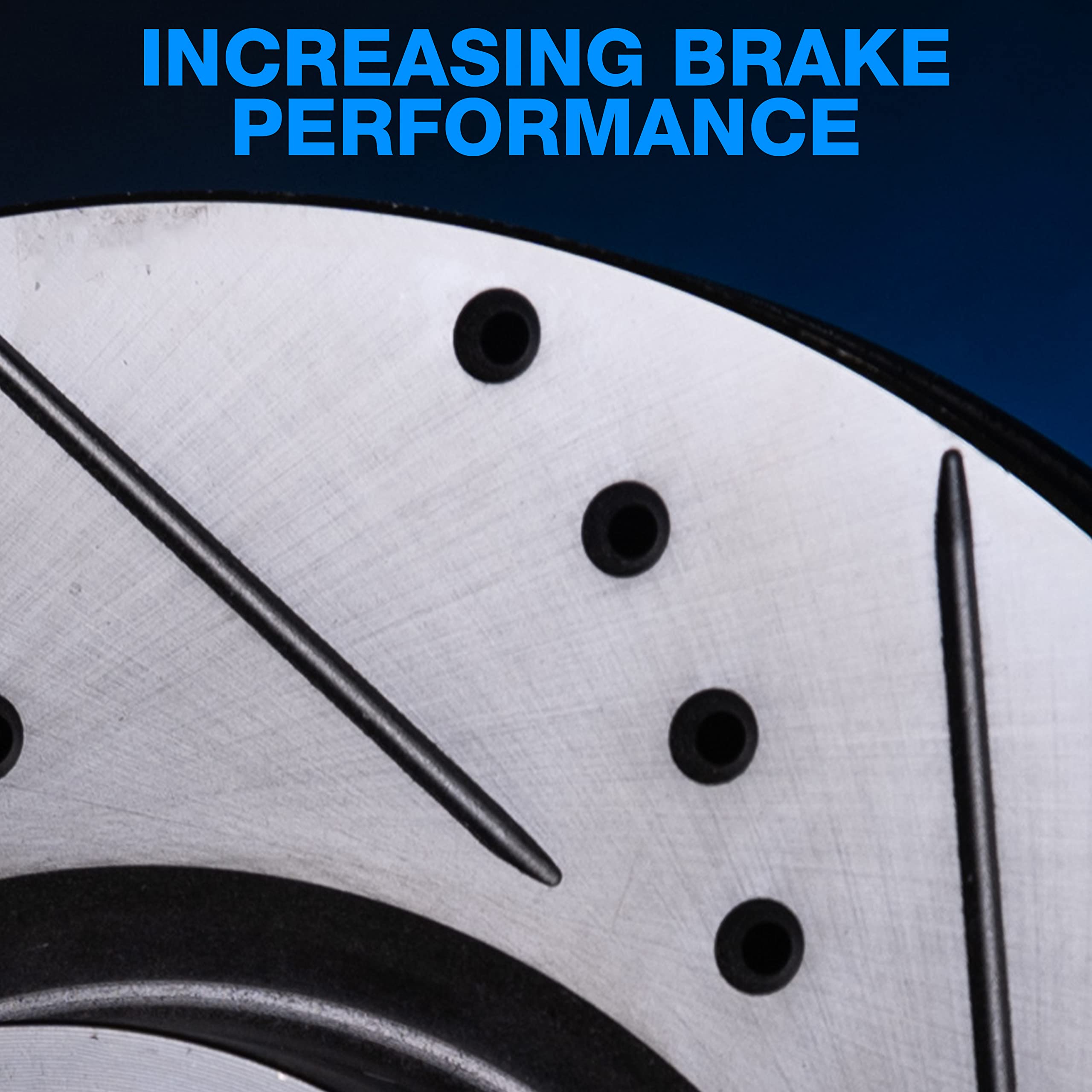Power Sport Brake Kit For2017-2022 Tesla 3; 2020-2022 Tesla Y| Drilled and Slotted Brake Rotors| Ceramic Brake Pads and Rotors Kit|Hardware included