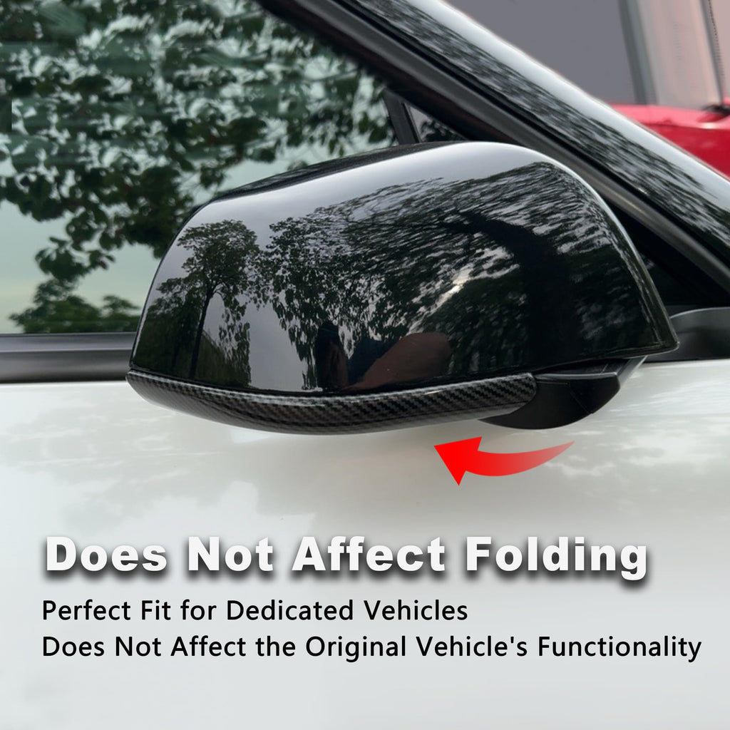 DSI - FITS Tesla Y-Shaped Side Mirror Decorative Strip Cover - Premium Exterior Accessories (M Y -Glossy Carbon Fiber Pattern)