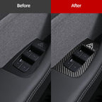 DSI - Window Switch Panel Cover for Tesla Model Y Juniper 2025, Suede Carbon Fiber Interior Trim