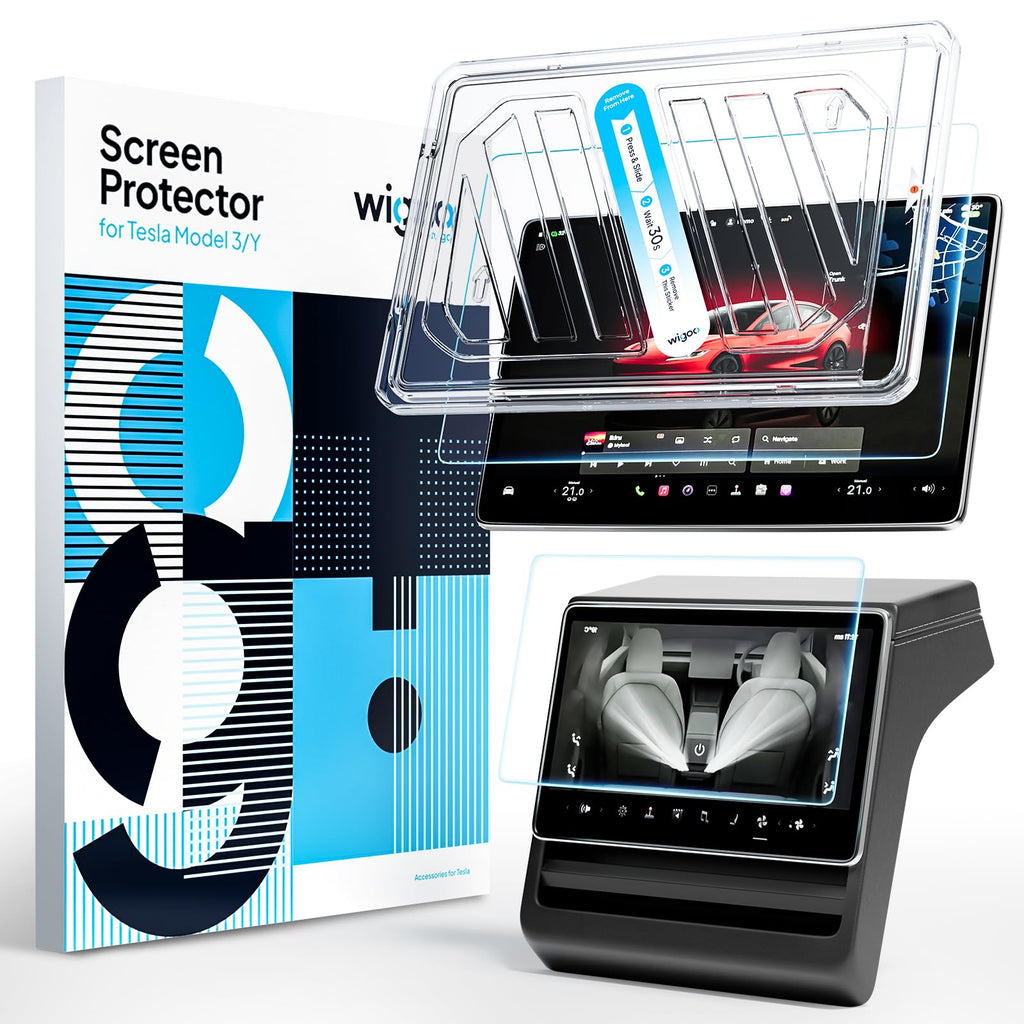DSI - Tesla New Model Y Juniper & Model 3 Highland Screen Protector Matte [No Glare & Fingerprint] Model 3 (2024~2026)/New Model Y Juniper Accessories, Tempered Glass Protector with Alignment Kit