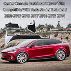DSI - Center Console Dashboard Cover Trim Compatible with Tesla Model X Model S 2020 2019 2018 2017 2016 2015 2014 (Carbon Fiber)