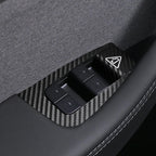 DSI - Window Switch Panel Cover for Tesla Model Y Juniper 2025, Suede Carbon Fiber Interior Trim