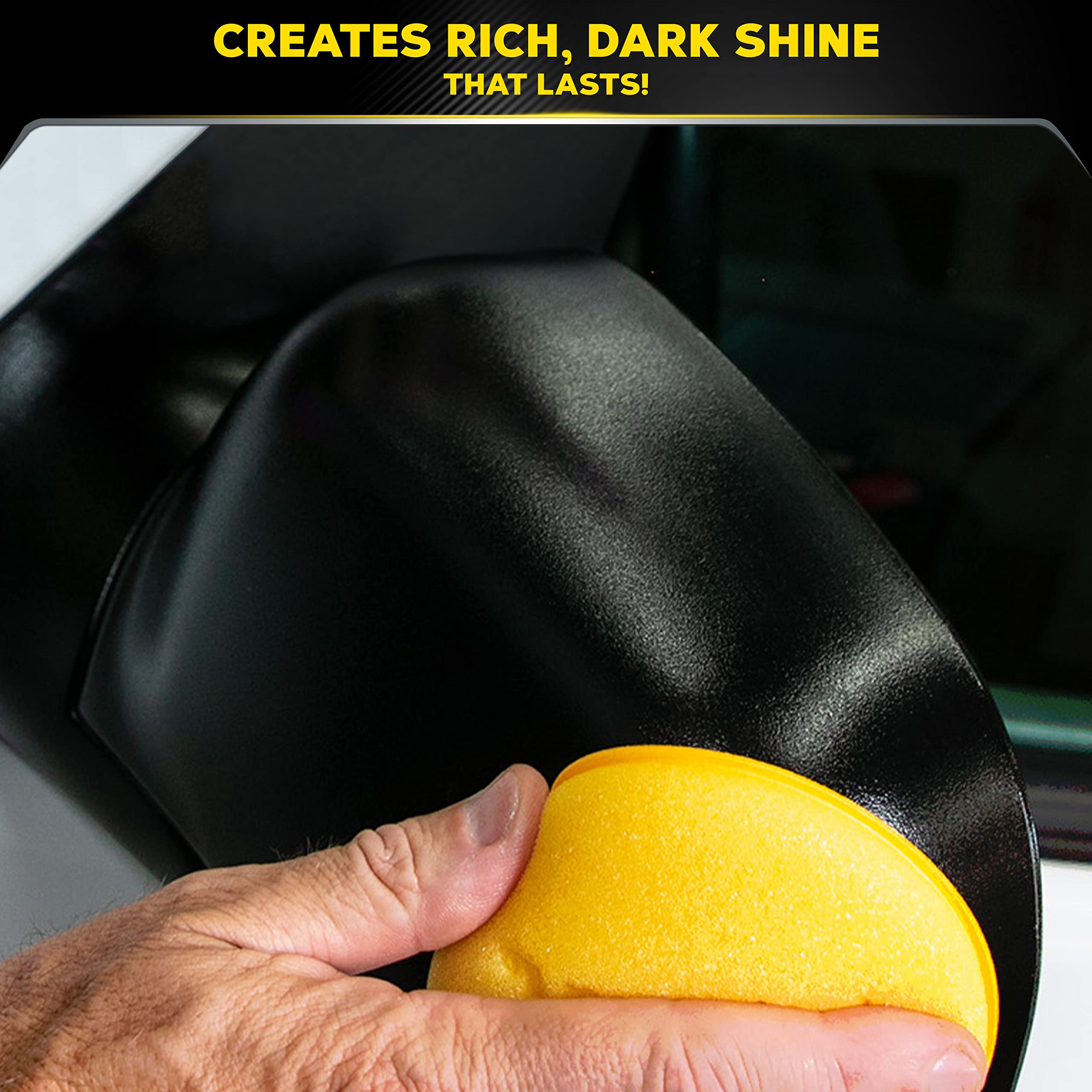 Meguiar's Ultimate Black Plastic Restorer, Durable Car Restorer That Gives New Life to Exterior Black Plastic, Vinyl, and Rubber Trim, 12 Oz Bottle
