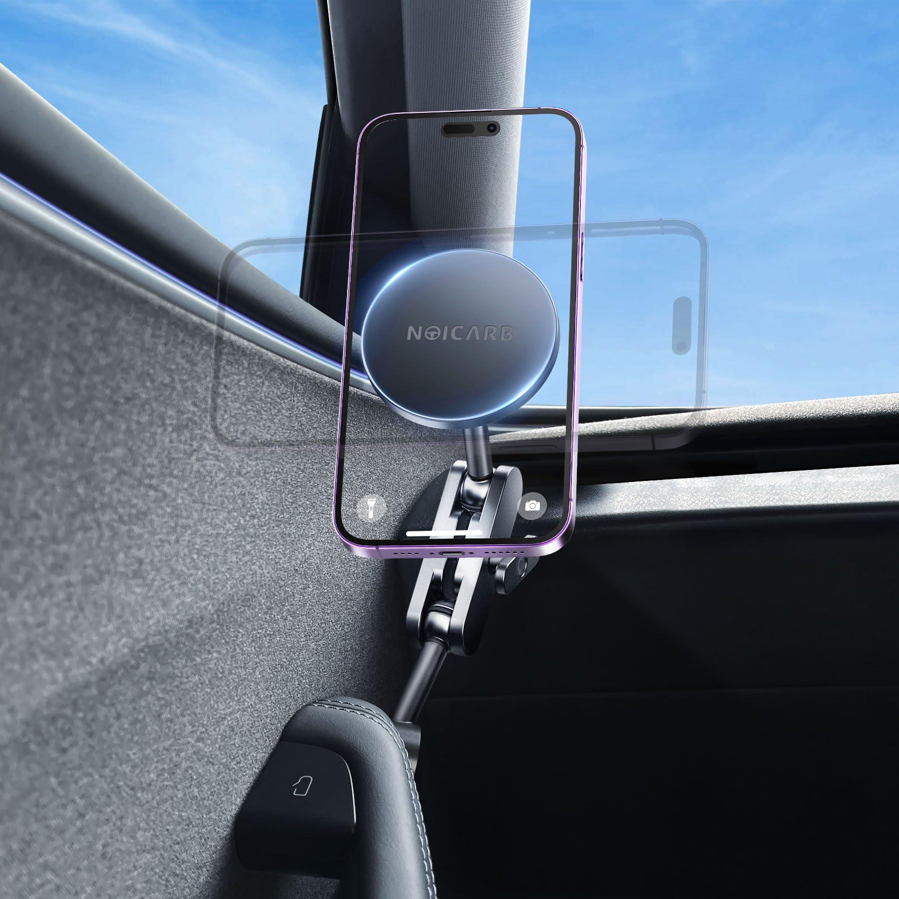 DSI - Mag-Safe Phone Mount for Tesla Model 3 2024 2025 – Exclusive Door-Install Magnetic Car Mount for iPhone 16/15/14/13/12, Accessories for Tesla Model 3 Highland