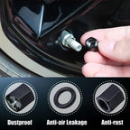 DSI - Red Tire Valve Stem Caps for Tesla Model 3, S, X, Y | Leakproof Aluminum Tire Valve Caps with Rubber O-Rings Compatible with Tesla Car Accessories | Tire Valve Stem Covers Tire Caps 4 Pack