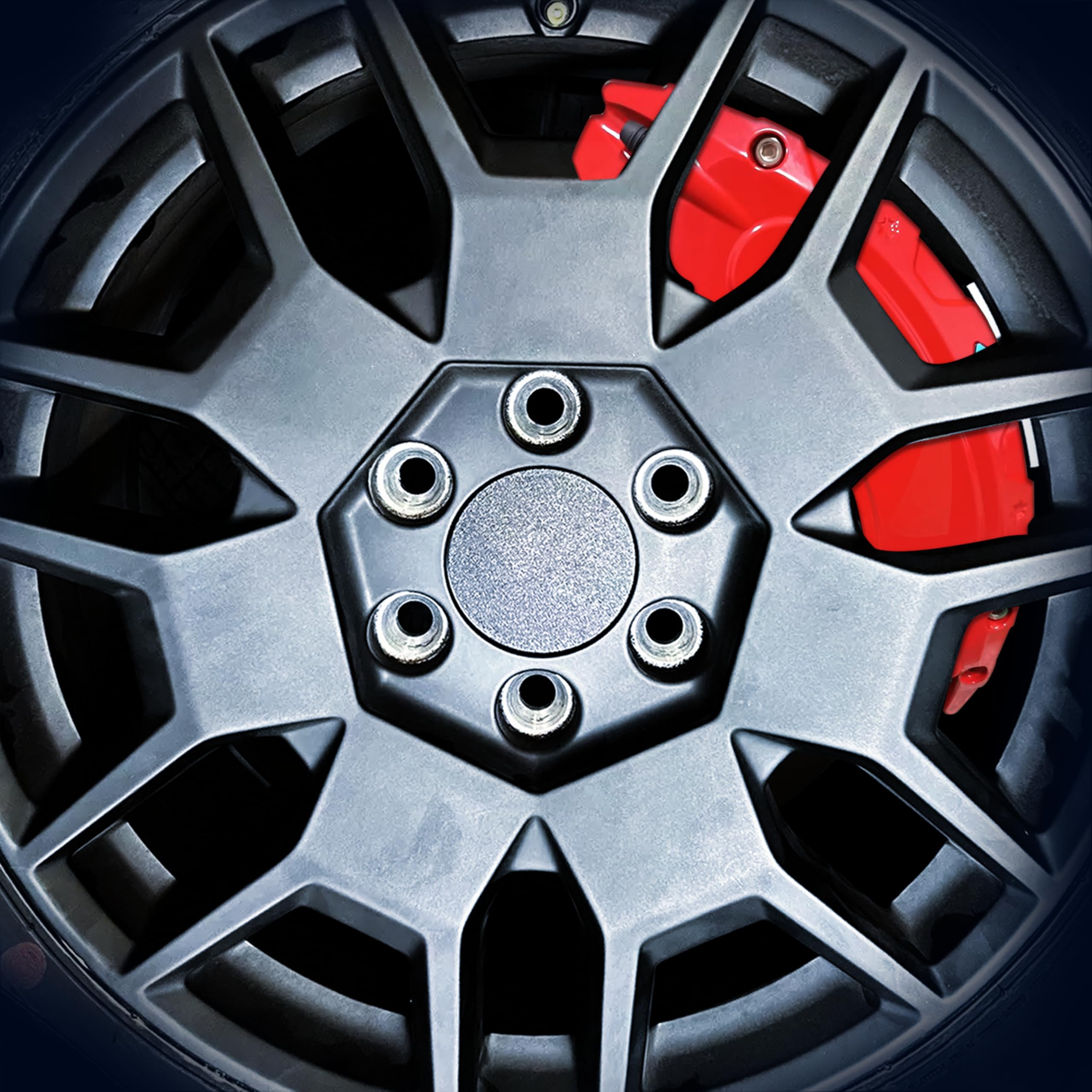 DSI - Caliper Covers Compatible with Tesla Cybertruck Accessories 2023,2024,Front and Rear Brake Caliper Covers Set of 4 for Cybertruck Pickup Truck Wheel Accessories(Red)