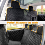 DSI - Dog Seat Covers for Tesla Model 3 & Y Back Seat with 2 Pack Door Protectors, 100% Waterproof Dog Hammock for Tesla with Mesh Window & Headrest Protection Prevents Scratches and Scuffs