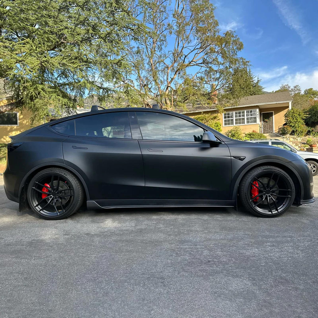 DSI -  4-Piece Side Skirt Extension Kit for Tesla Model Y 2020-2024, Gloss Black ABS Rocker Panel Splitter