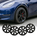 DSI - 19-Inch Wheel Covers fits 2020-2024 Tesla Model Y Rims, Replacement Hub Caps (Set of 4, Gloss Black)