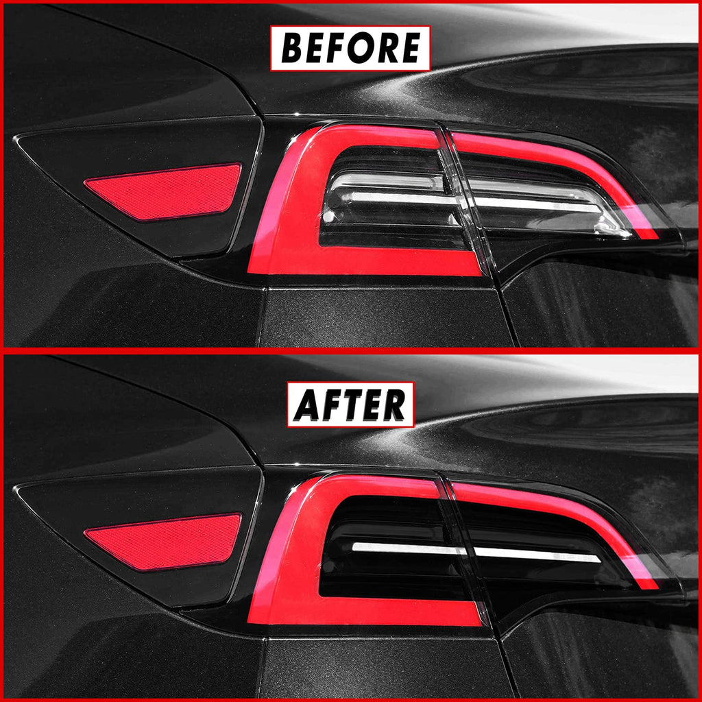 DSI - PreCut Vinyl Smoke Tint for 2020-2022 Tesla Model Y Tail Light (3. Taillight Insert w/Cutout, 20percent Dark Smoke)