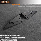 DSTAR - Real Carbon Fiber Rear Bumper Splitters for Tesla Model S Plaid 2021-2023 Sedan 4 Dor Rear Bumper Fins Bumper Canards CF Factory Outlet