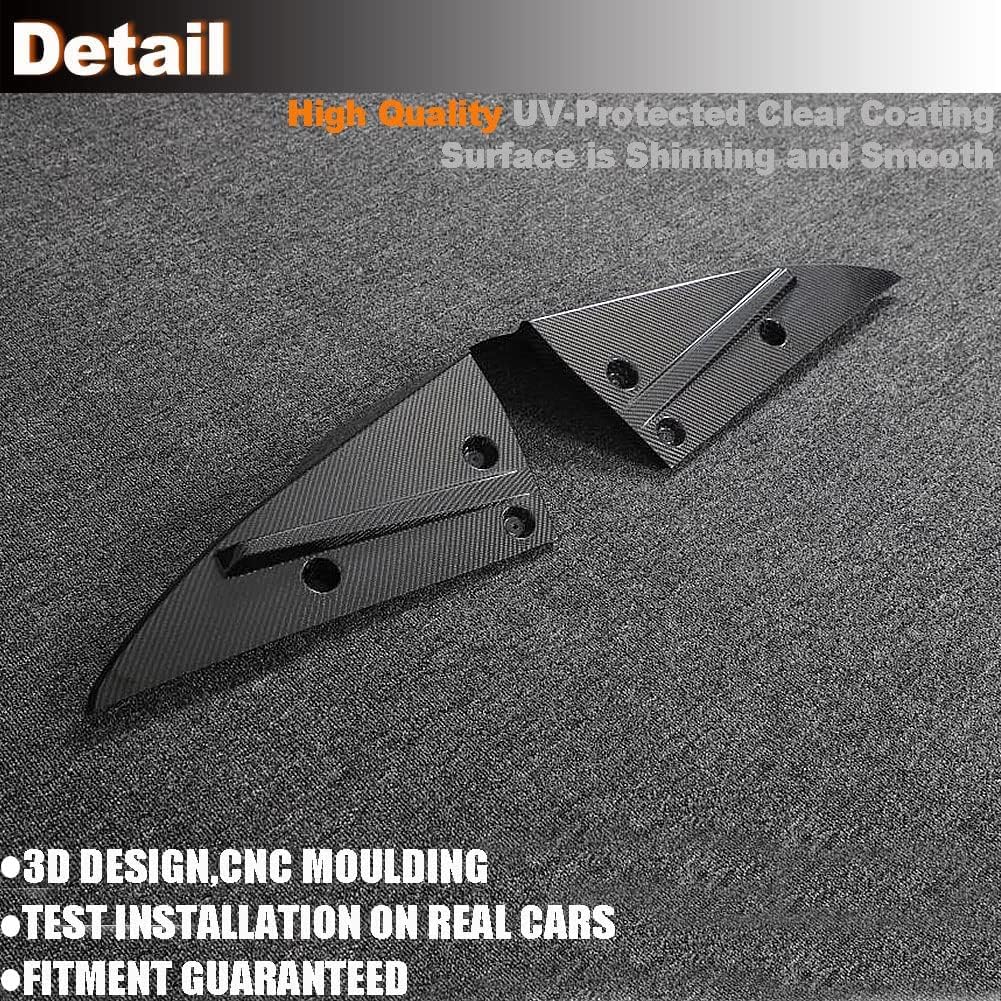 DSTAR - Real Carbon Fiber Rear Bumper Splitters for Tesla Model S Plaid 2021-2023 Sedan 4 Dor Rear Bumper Fins Bumper Canards CF Factory Outlet