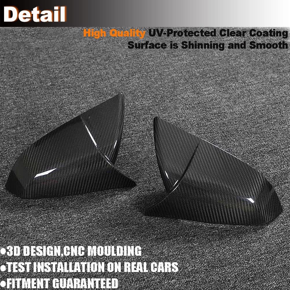 DSI - Dry Carbon Fiber Mirror Cover Caps for Tesla Model S 2021-2023 Add-on Side Rearview Mirror Caps Car Exterior Outside Shell Factory Outlet