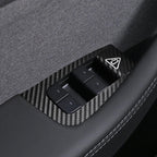 DSI - Window Switch Panel Cover for Tesla Model Y Juniper 2025, Suede Carbon Fiber Interior Trim