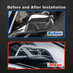 DSI - FITS Tesla Y-Shaped Side Mirror Decorative Strip Cover - Premium Exterior Accessories (M Y -Glossy Carbon Fiber Pattern)