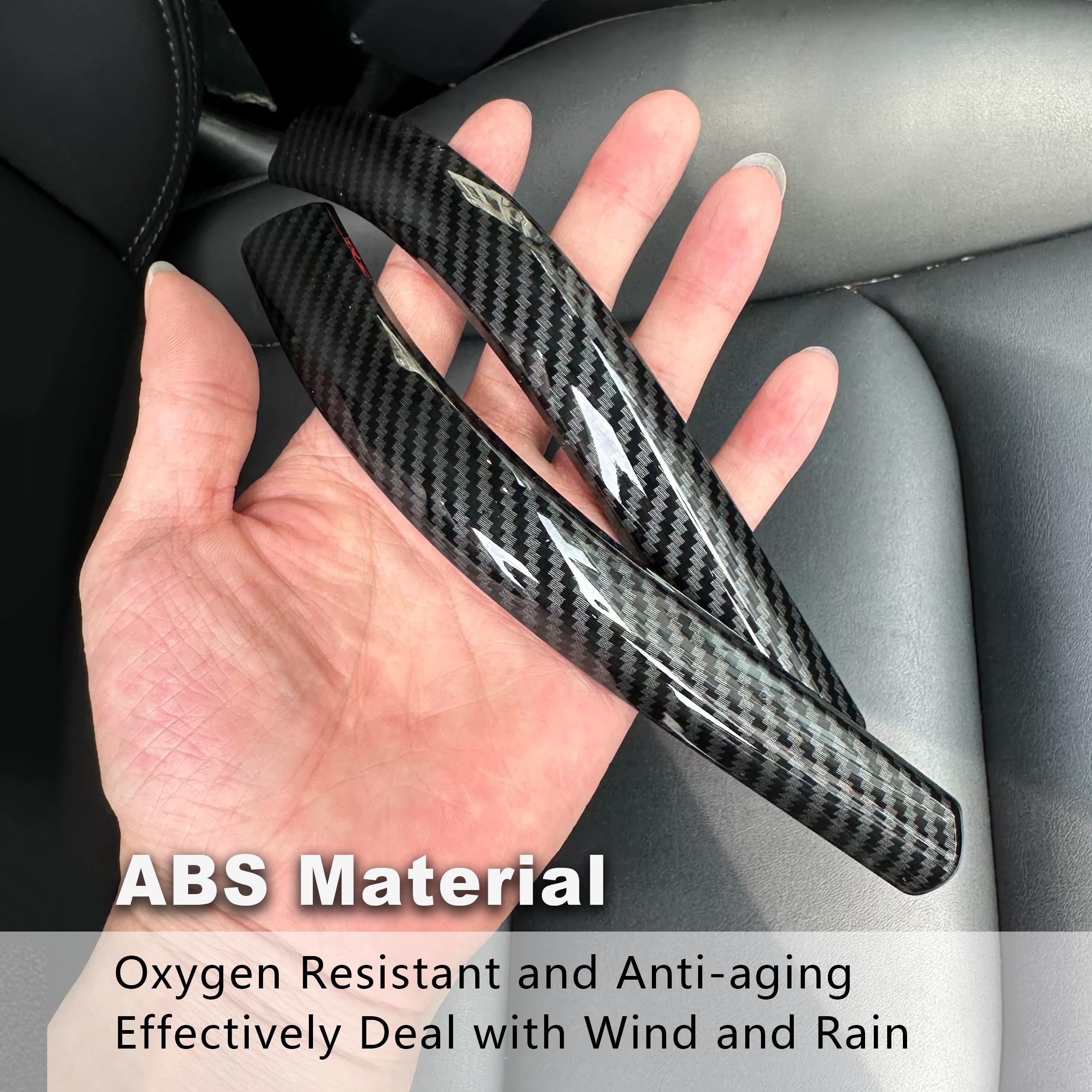 DSI - FITS Tesla Y-Shaped Side Mirror Decorative Strip Cover - Premium Exterior Accessories (M Y -Glossy Carbon Fiber Pattern)