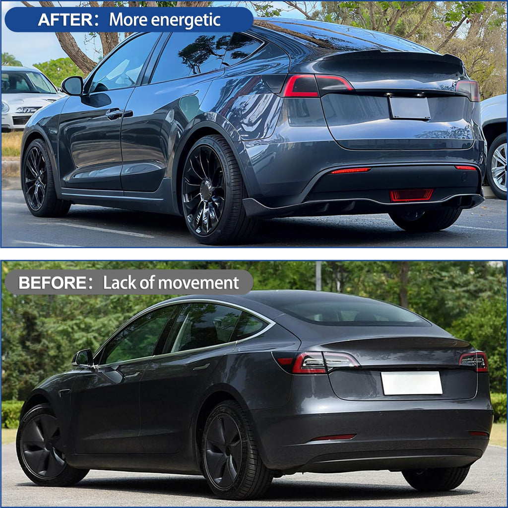 DSI - Spoiler for Tesla Model 3 2016-2022 Wing Rear Spoiler Trunk Tail Rear Trunk Lid,M4 Style Matte Carbon Fiber Style Performance,Model 3 Accessories
