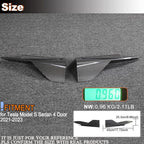 DSTAR - Real Carbon Fiber Rear Bumper Splitters for Tesla Model S Plaid 2021-2023 Sedan 4 Dor Rear Bumper Fins Bumper Canards CF Factory Outlet